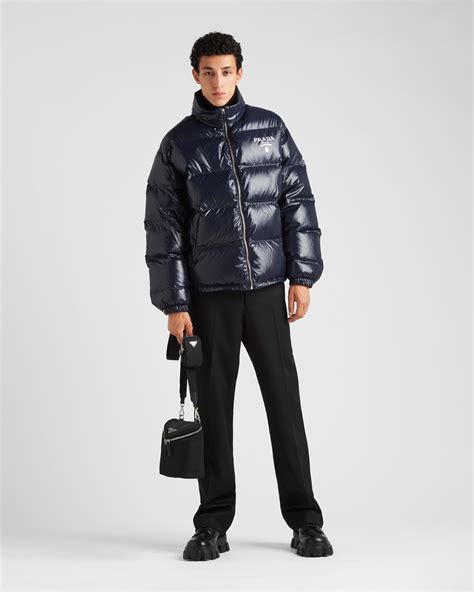 prada quilted ripstop hooded down jacket|prada down jacket.